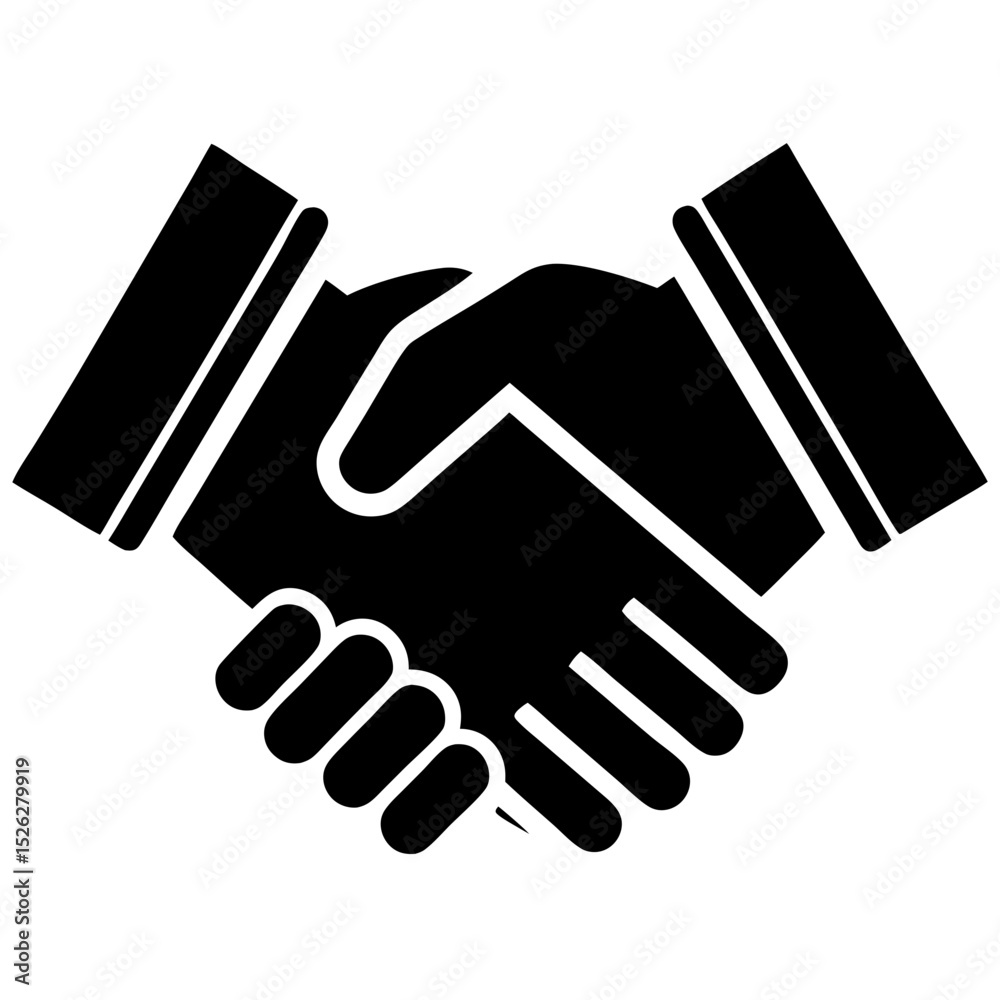 Obraz premium handshake vector illustration