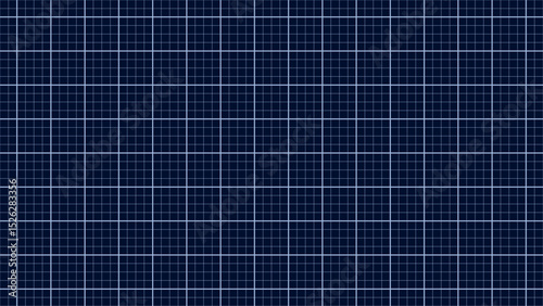 Dark navy blue engineering graph paper background with grid pattern for blueprint drafting design plotting architecture layout accuracy symmetry structure school plan data mapping concept