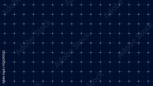 Dark technical dot and cross grid background pattern with spaced plotting layout for blueprint design drafting interface mathematics architecture technology schematic concept data