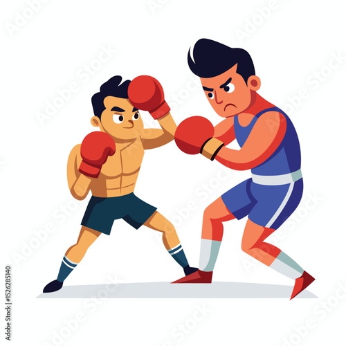illustration of a boxer in action