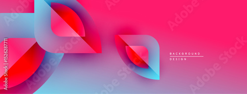 Abstract flowing shapes, vibrant pinks, blues create dynamic gradient background. Modern design element for digital projects.