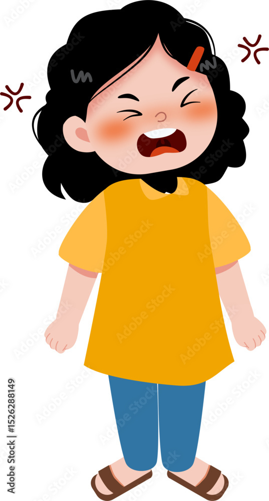 Fototapeta premium little girl with angry expression 