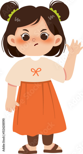 Angrt little girl