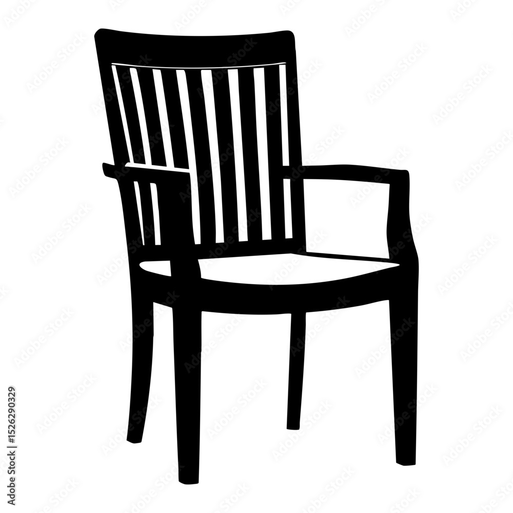 Black Chair SVG Vector Outline Black Chair SVG Vector Outline