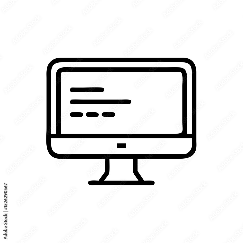 Computer monitor displaying coding lines in a minimalist design highlighting programming activity for tech enthusiasts Computer monitor displaying coding lines in a minimalist design highlighting programming activity for tech enthusiasts
