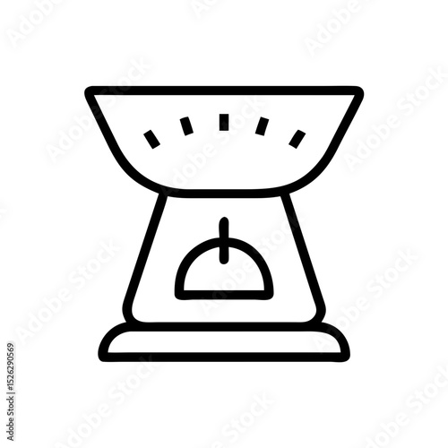 Simple kitchen scale with a minimalist design, perfect for measuring ingredients accurately in cooking and baking
