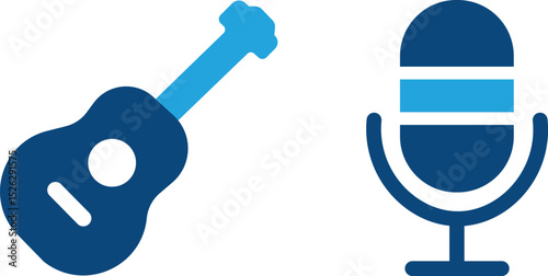 Creative vector icon set representing music, audio tools, and sound control symbols. Perfect for media apps, podcast platforms, music production, and entertainment projects.