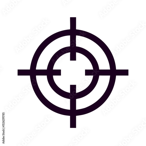 Symbol of a target with concentric circles representing focus and precision in various contexts