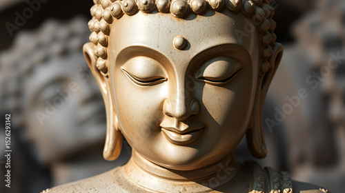 Closeup buddha statue