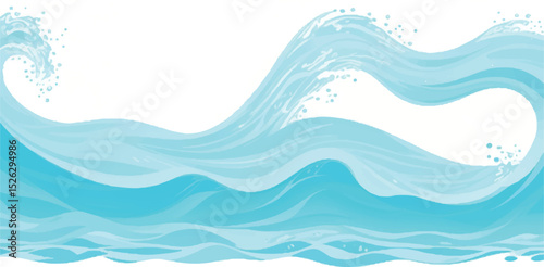 Watercolor wash blending sea and sky elements in delicate blue and green tones. Abstract nature-inspired texture for calm, airy designs.
