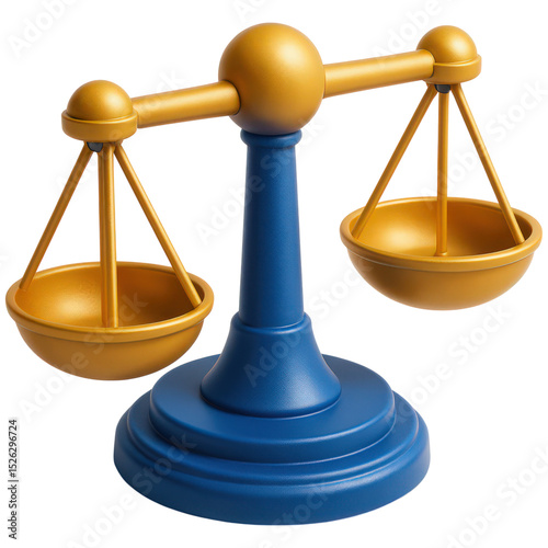 Scales of Justice Balance on Transparent Background Law Legal System Fairness Equality Judgement Courtroom Symbol