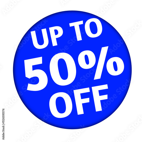 Up to 50% off sticker
