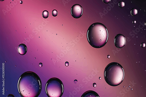 Abstract Purple and Pink Water Droplets A Microscopic View of Fluid Dynamics