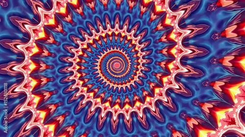 Colorful spiral pattern in abstract style with vibrant hues  