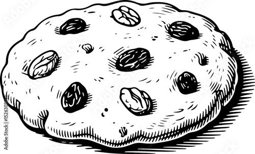 Cookies. Vector engraving style illustration