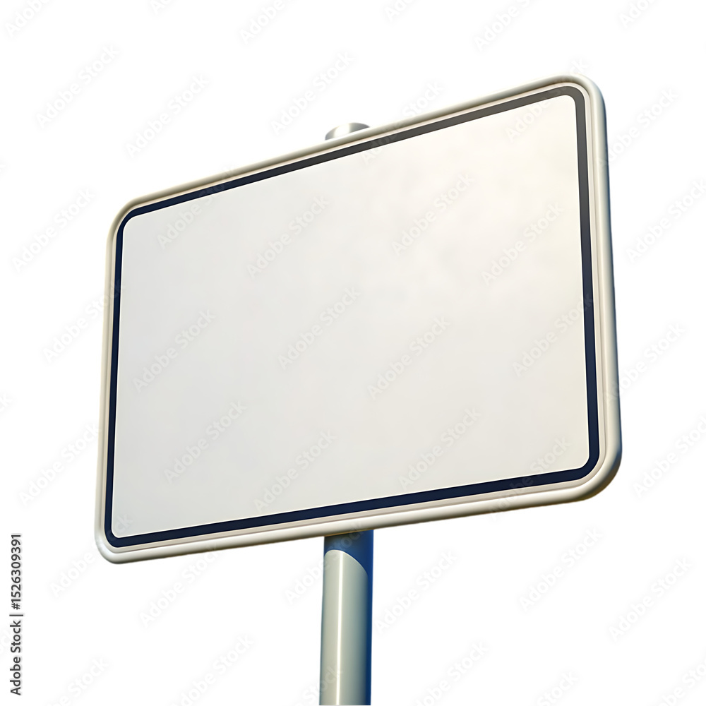 Obraz premium Blank Rectangular Sign: Perfect for Roadside, Street, or Directional Signage Templates