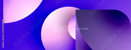 Abstract purple background. Overlapping shapes create dynamic visual effect. Modern design elements suggest fluidity, innovation.