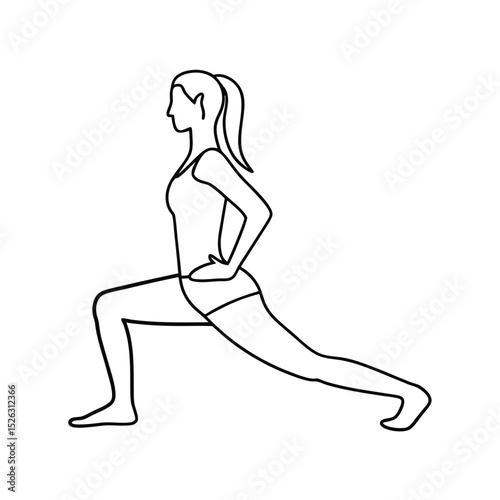 Woman doing a line drawing of a leg stretch exercise