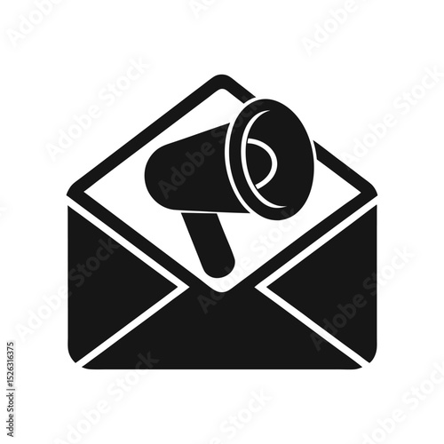 Email marketing announcement loudspeaker message