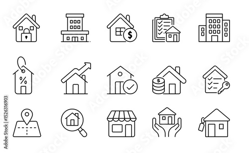 real estate icon packs, real estate collection icon
