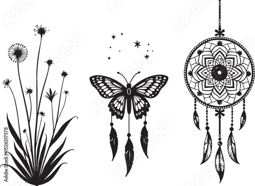 Elegant Butterfly Floral Panel Designs – Laser Cut & Cricut Compatible SVG Files

