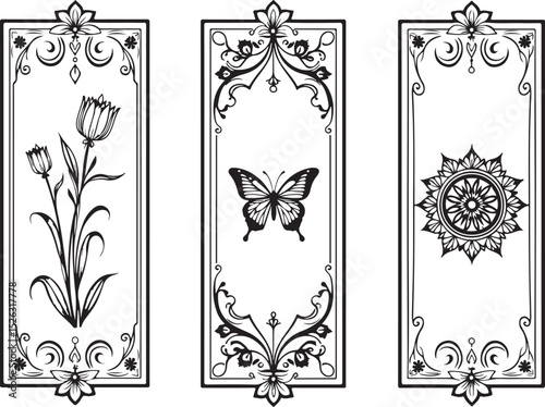 Elegant Butterfly Floral Panel Designs – Laser Cut & Cricut Compatible SVG Files

