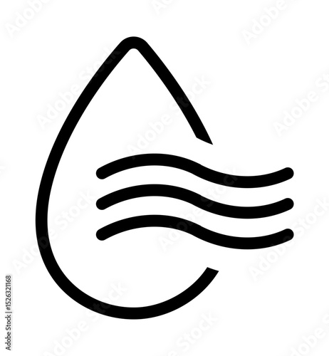 Dry air icon, conditioning symbol, airing logo. Sign of linear style, line icon. Humidity mode air icon. Watermark. Vector illustrations EPS10