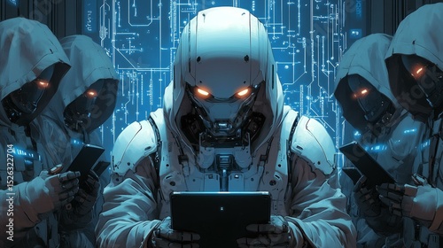 Digital Art of an Evil Cyber Ninja Warrior
