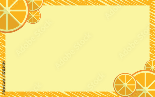 Organic orange food banner, natural background. Vector.