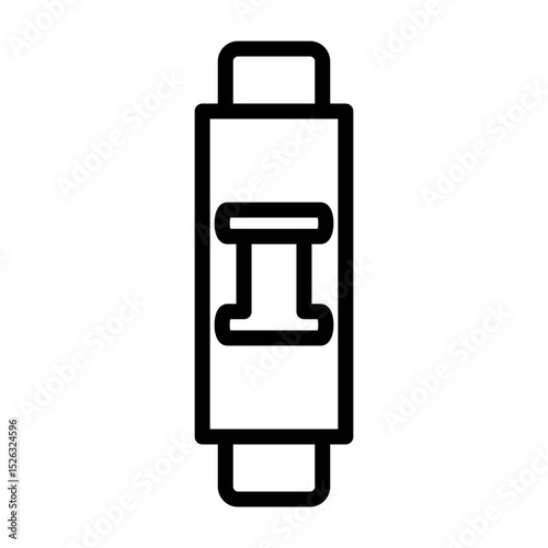 Circuit Breaker Vector Line Icon Design