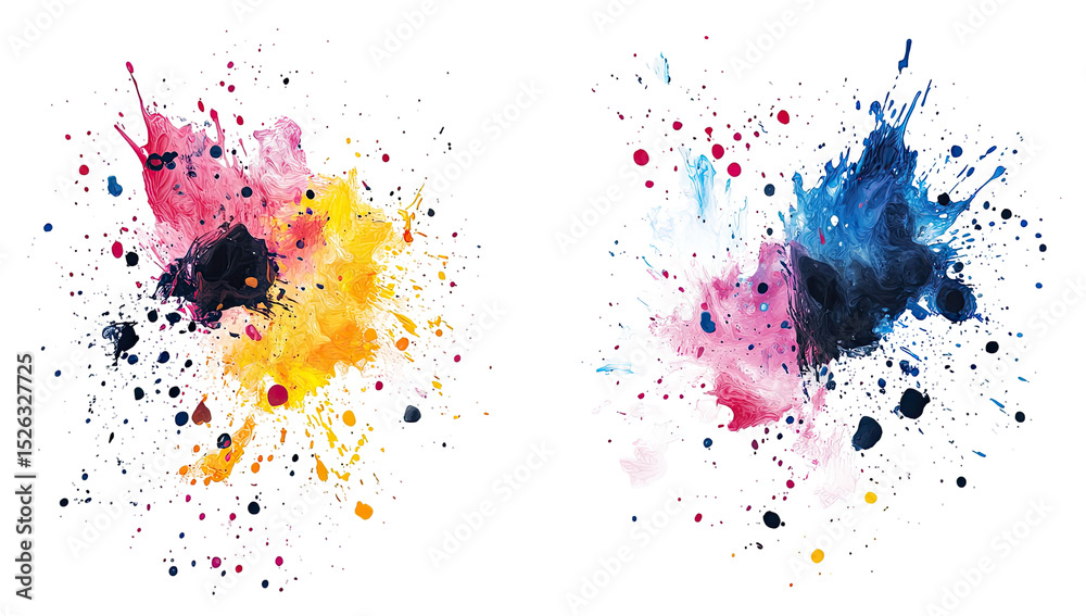 Fototapeta premium Exploding vibrant colors in abstract design