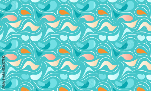 Dynamic and fluid abstract waves seamless pattern