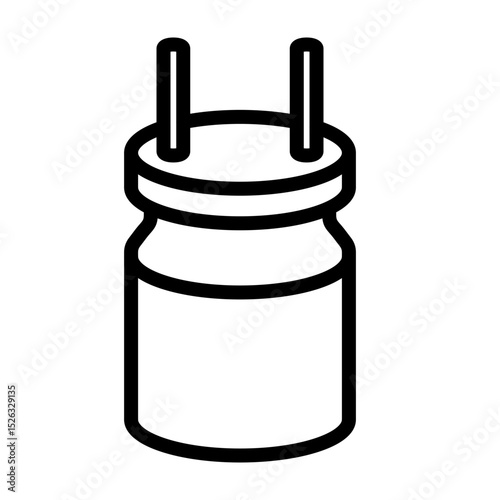 Capacitor Vector Line Icon Design