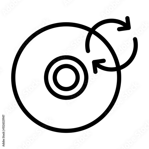 Driver Update Vector Line Icon Design