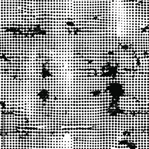 Seamless pattern, rough vector background, grunge texture, black and white