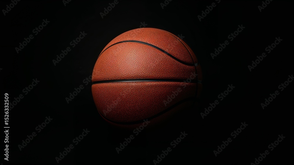 Obraz premium Orange Basketball Black - Bright Orange Basketball Against Black