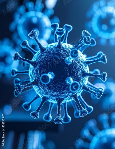 virus cell as seen on microscope