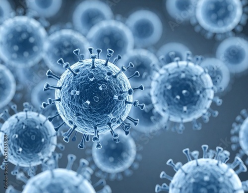 virus cell as seen on microscope