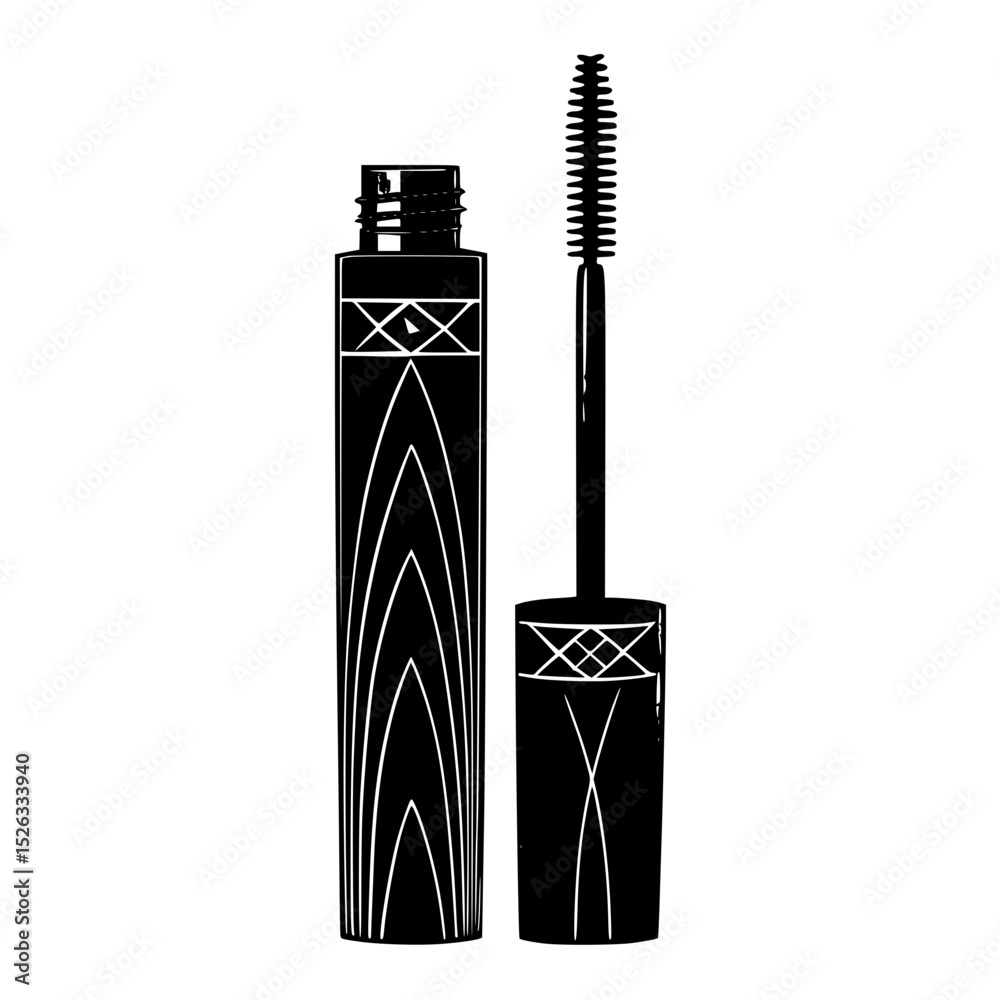 black mascara brush