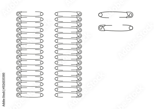 Safety Pin Vector Illustration – Repeating Pattern for Fashion and DIY Design