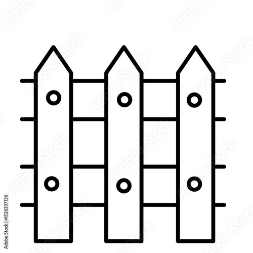 Plank fence icon. 