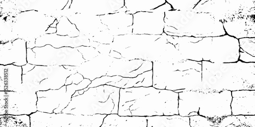 modern Texture grunge black or white of grunge cracks dust and scratches old wall texture vector background.