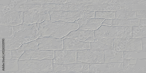 gray stone brick wall is shown in a close up view. the rough texture and mortar joints are visible, creating a uniform pattern across the surface of the grey wall background.
