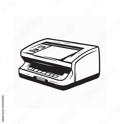 Modern desktop printer icon vector image on white background.