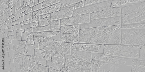 exterior wall with grey stone blocks in varying sizes and a rough textured surface create pattern the wall is solid.