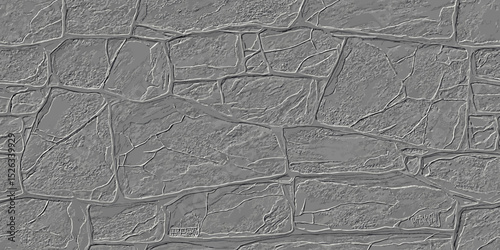 exterior wall with grey stone blocks in varying sizes and a rough textured surface create pattern the wall is solid.