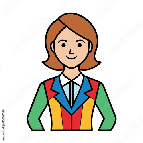Modern Businesswoman Leadership Graphic
