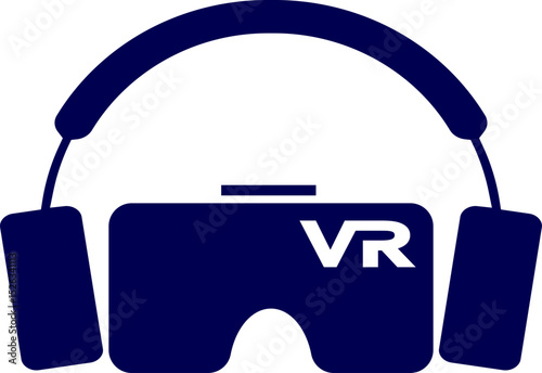VR headset silhouette. Stereoscopic 3d vr illustration. Vector virtual digital cyberspace technology. Virtual Reality Headset vector illustration. AR headset. VR sunglass. Vector VR glasses
