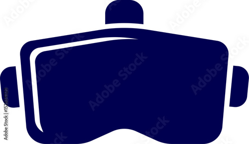 VR headset silhouette. Stereoscopic 3d vr illustration. Vector virtual digital cyberspace technology. Virtual Reality Headset vector illustration. AR headset. VR sunglass. Vector VR glasses
