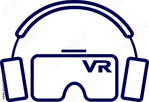 VR headset. Stereoscopic 3d vr illustration. Vector virtual digital cyberspace technology. Innovation device. Virtual Reality Headset vector illustration. AR headset. VR sunglass. Vector VR glasses